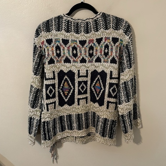 Anthropologie Moth Spectra Fringe Cardian Sweater - Picture 5 of 7